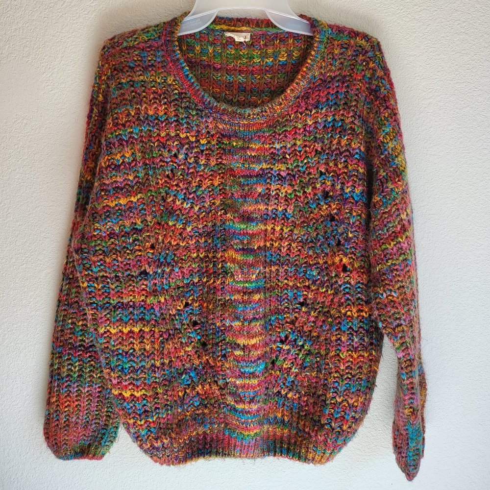 Hem and Thread multicolor sweater size S/M